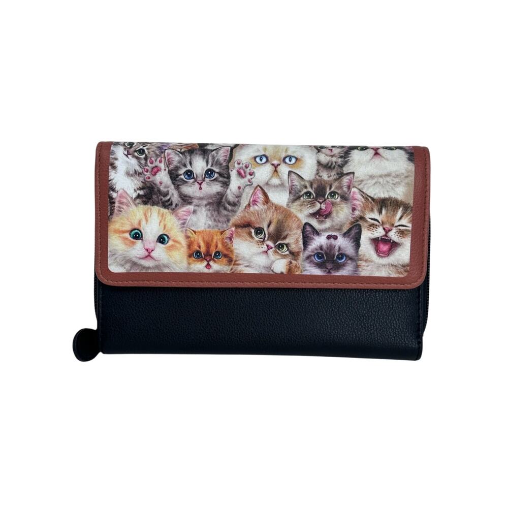 The Bradford Exchange Trifold Kayomi Harai Art Cat Wallet